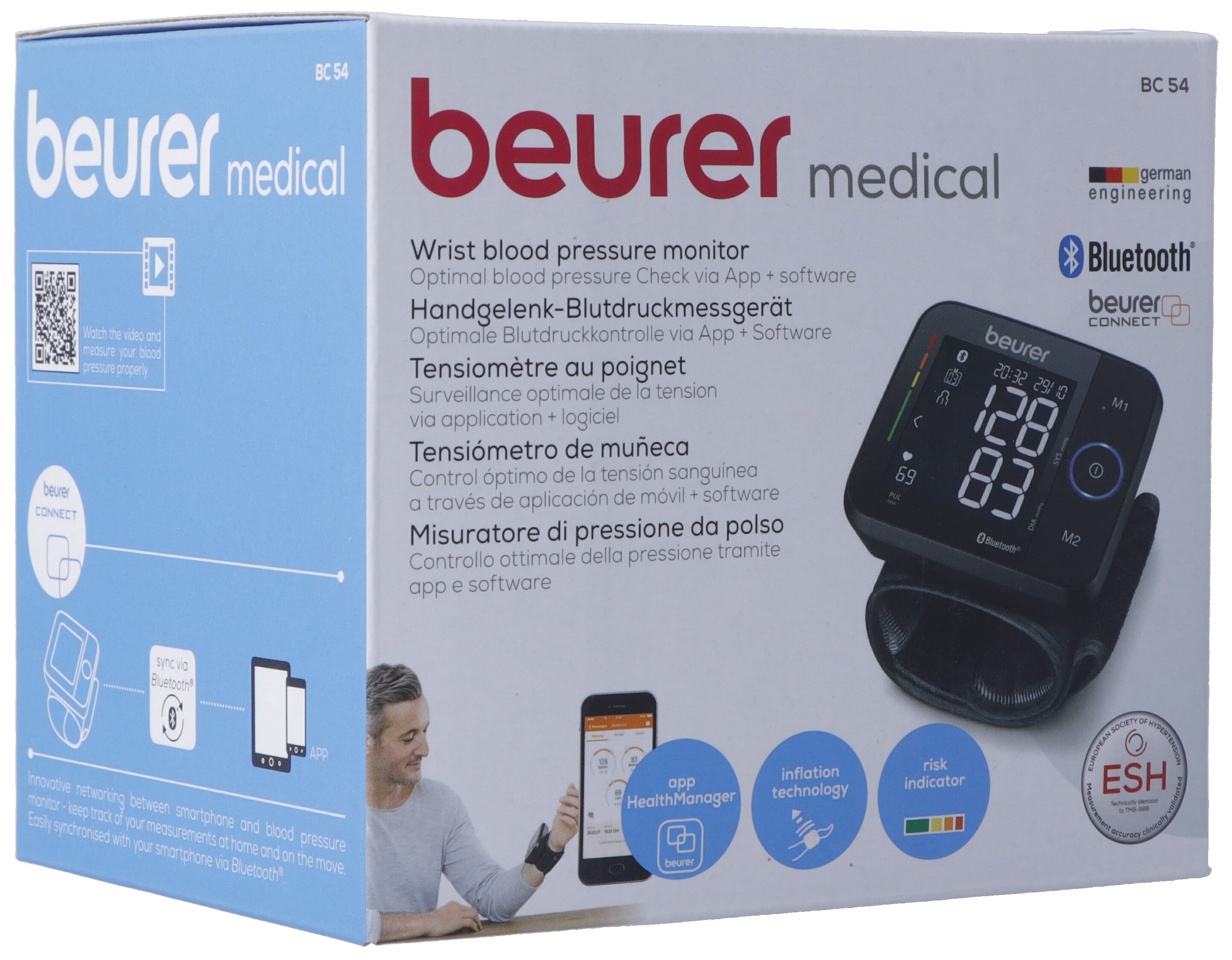 beurer Blutdruckmessgerät Handgelenk BC 54 Bluetooth (1 Stück)