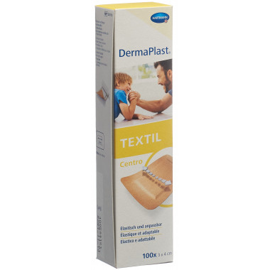 DermaPlast TEXTIL Textil Centro 3cmx4cm hautfarbig