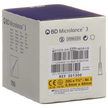 BD Microlance 3 Injektion Kanüle 0.90x40mm gelb
