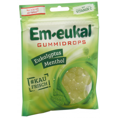 Gummidrops Eukalytus-Menthol zuckerhaltig