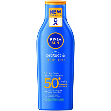 NIVEA Sun Protect & Moisture pflegende Sonnenmilch LSF 50+