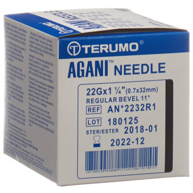 Terumo Agani Einmalkanüle 22G 0.7x32mm schwarz