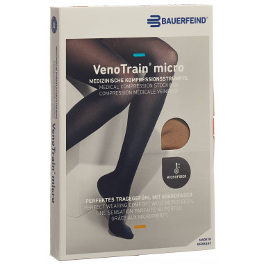 VenoTrain Micro MICRO A-G KKL2 S normal/short geschlossene Fussspitze caramel Haftband Mikronoppen
