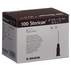 Sterican Nadel 26G 0.45x25mm braun Luer