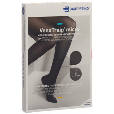 VenoTrain Micro MICRO A-G KKL2 M normal/long geschlossene Fussspitze schwarz Haftband Spitze