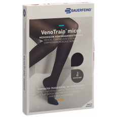 VenoTrain Micro MICRO A-G KKL2 L plus/short geschlossene Fussspitze schwarz Haftband Spitze
