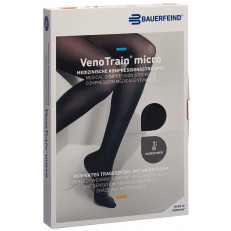 VenoTrain Micro MICRO A-G KKL2 S normal/short offene Fussspitze schwarz Haftband Spitze