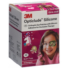Opticlude Silicone Augenverband 5.3x7cm Midi Girls
