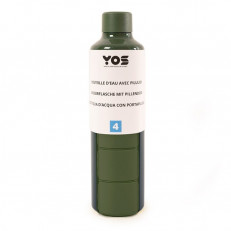 YOS Bottle Tagesdispenser 375ml mit 4 Fächern grün