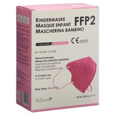 Maske FFP2 Kind 4-12 Jahre rosa deutsch/italienisch/französisch