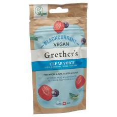 Grethers Clear Voice Blackcurrant Pastillen vegan