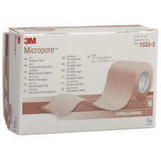 3M Micropore Rollenpflaster ohne Dispenser 50mmx9.14m weiss