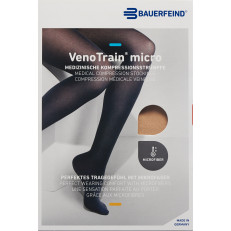 VenoTrain Micro MICRO A-G KKL2 L plus/short offene Fussspitze creme Haftband Mikronoppen