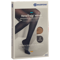 VenoTrain Micro MICRO A-G KKL2 L normal/short geschlossene Fussspitze caramel Haftband Mikronoppen