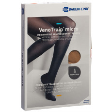 VenoTrain Micro MICRO A-G KKL2 S plus/long geschlossene Fussspitze caramel Haftband Mikronoppen