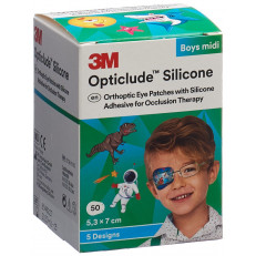 Opticlude Silicone Augenverband 5.3x7cm Midi Boys